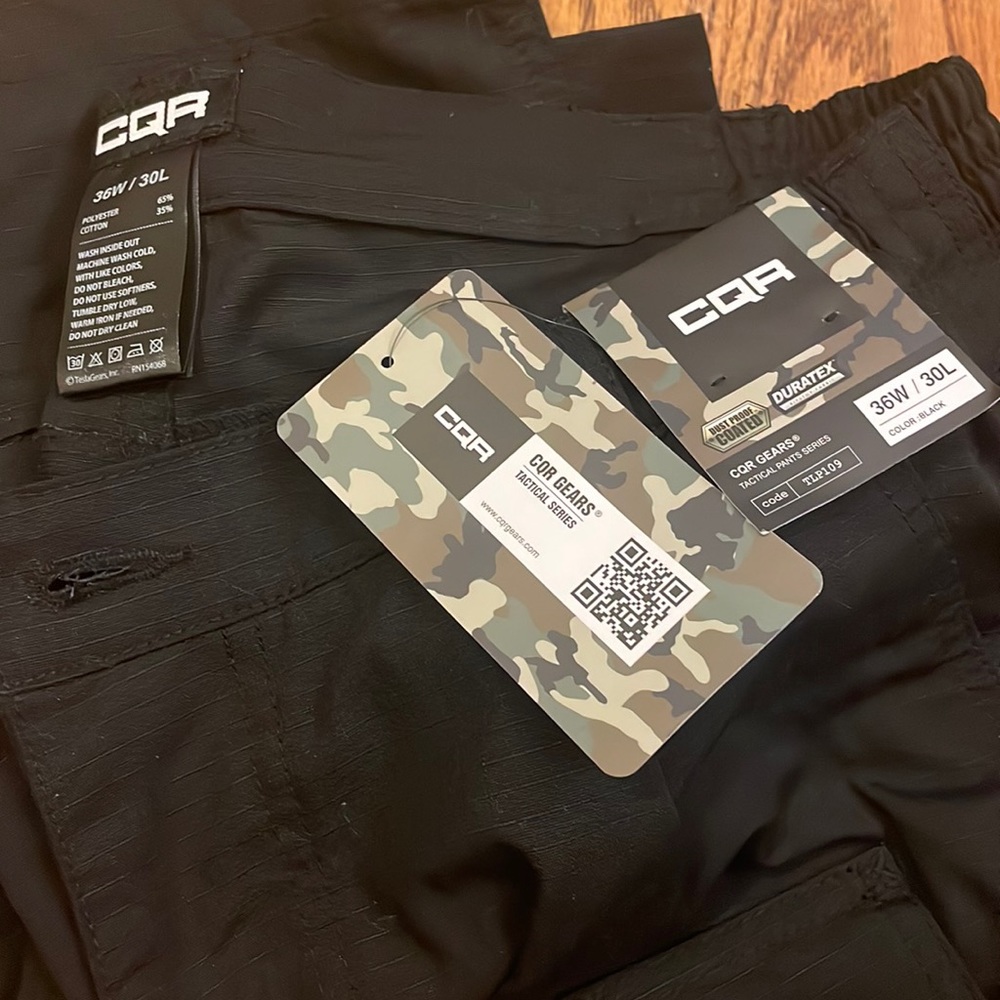 NWT CQR 36x30 tactical pants series black